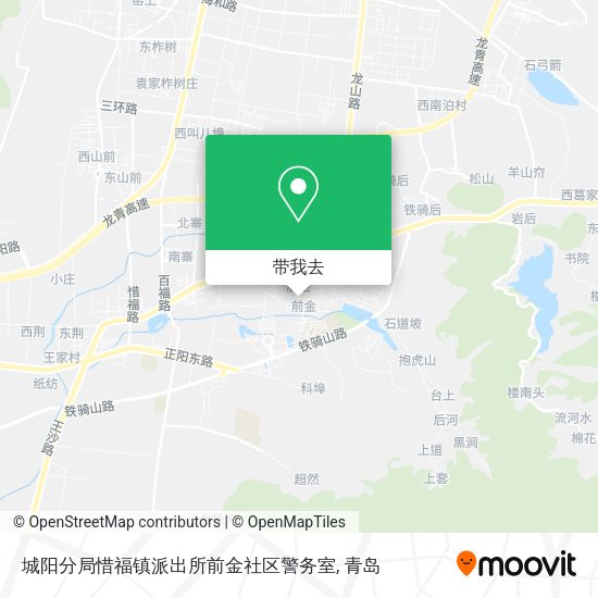 城阳分局惜福镇派出所前金社区警务室地图