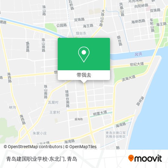 青岛建国职业学校-东北门地图