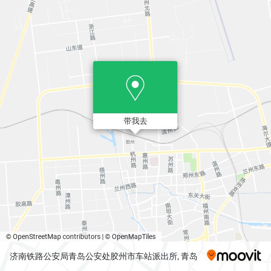 济南铁路公安局青岛公安处胶州市车站派出所地图