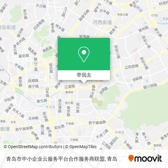 青岛市中小企业云服务平台合作服务商联盟地图