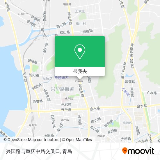 兴国路与重庆中路交叉口地图