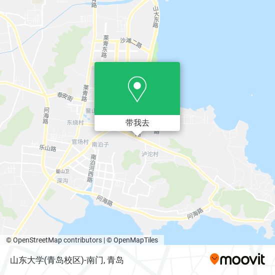 山东大学(青岛校区)-南门地图