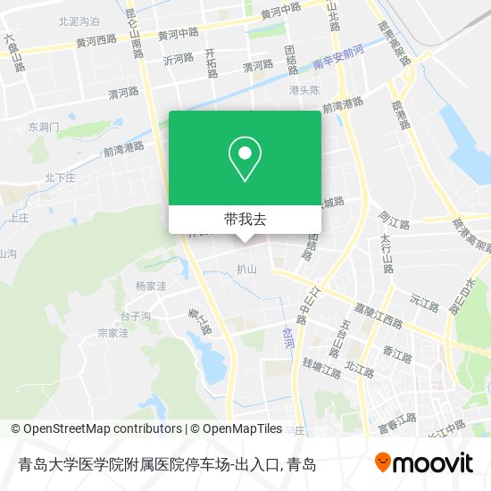 青岛大学医学院附属医院停车场-出入口地图