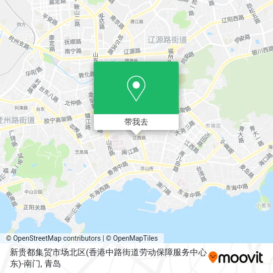 新贵都集贸市场北区(香港中路街道劳动保障服务中心东)-南门地图