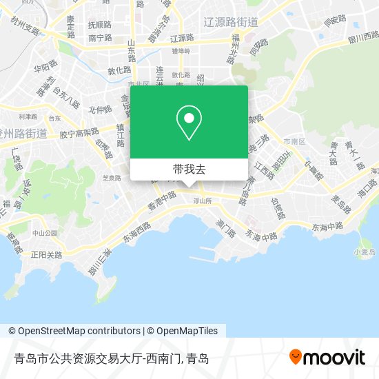青岛市公共资源交易大厅-西南门地图