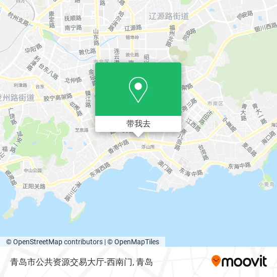 青岛市公共资源交易大厅-西南门地图
