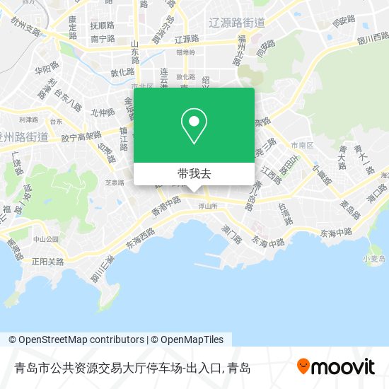 青岛市公共资源交易大厅停车场-出入口地图
