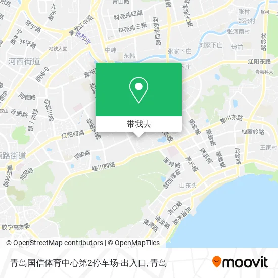 青岛国信体育中心第2停车场-出入口地图