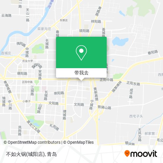 不如火锅(城阳店)地图