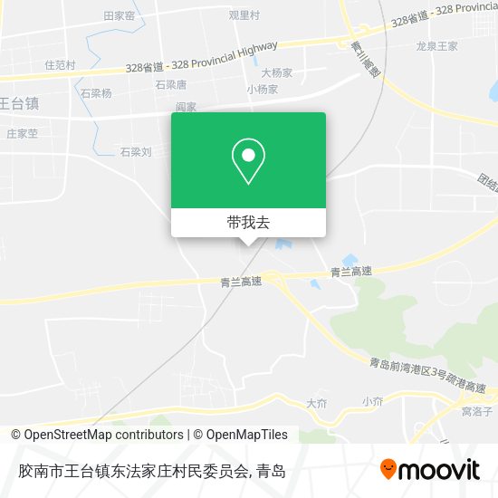 胶南市王台镇东法家庄村民委员会地图