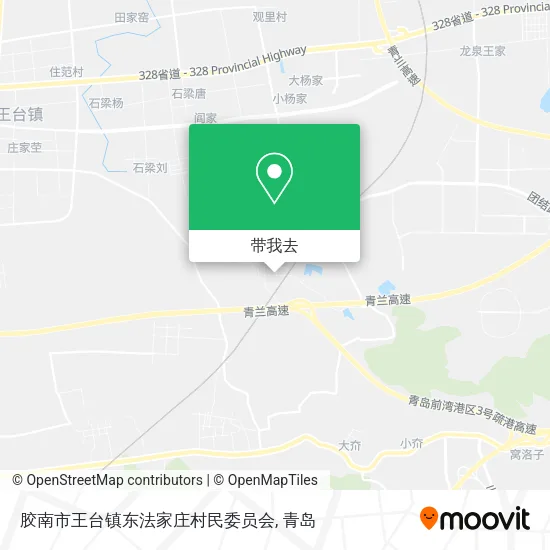 胶南市王台镇东法家庄村民委员会地图