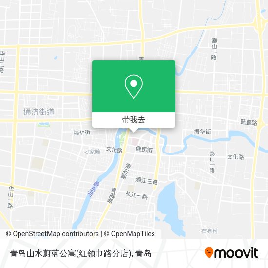 青岛山水蔚蓝公寓(红领巾路分店)地图