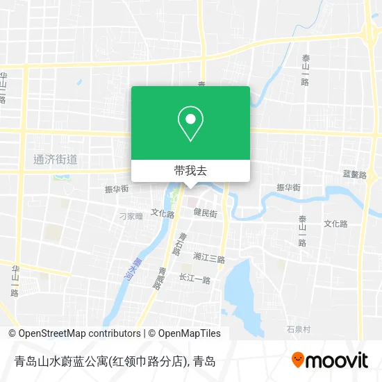 青岛山水蔚蓝公寓(红领巾路分店)地图