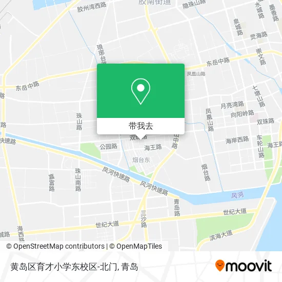 黄岛区育才小学东校区-北门地图