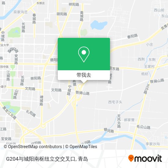 G204与城阳南枢纽立交交叉口地图