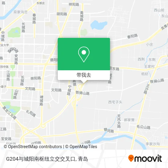 G204与城阳南枢纽立交交叉口地图