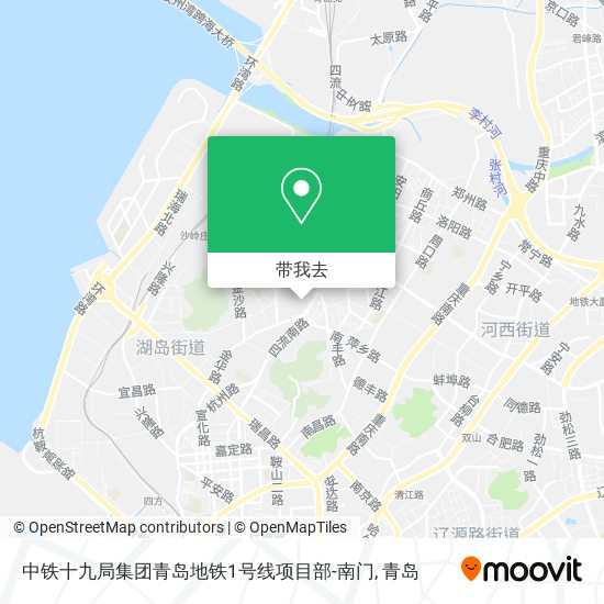 中铁十九局集团青岛地铁1号线项目部-南门地图