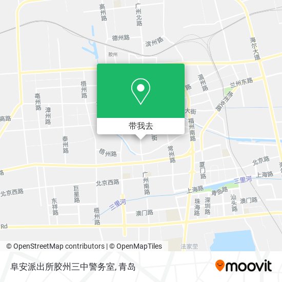 阜安派出所胶州三中警务室地图