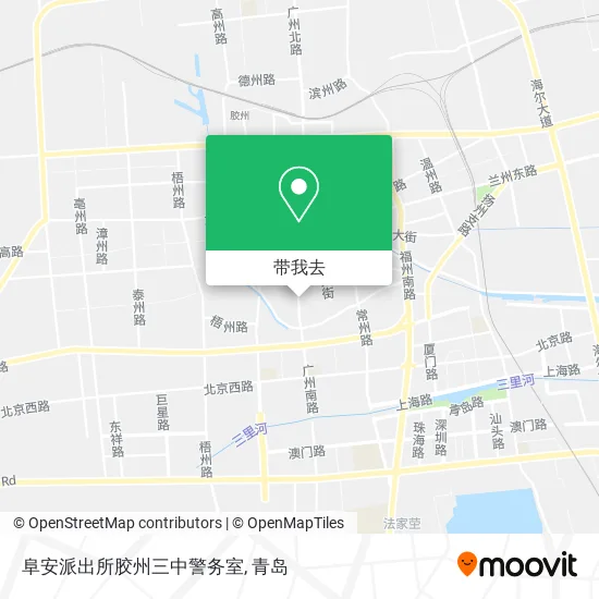 阜安派出所胶州三中警务室地图