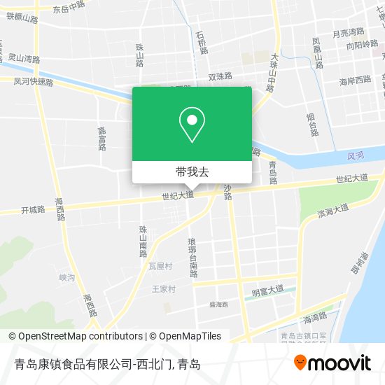 青岛康镇食品有限公司-西北门地图