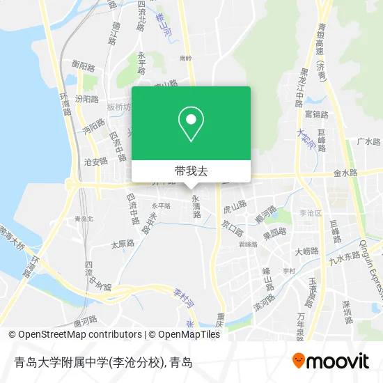 青岛大学附属中学(李沧分校)地图