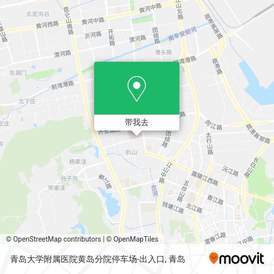 青岛大学附属医院黄岛分院停车场-出入口地图