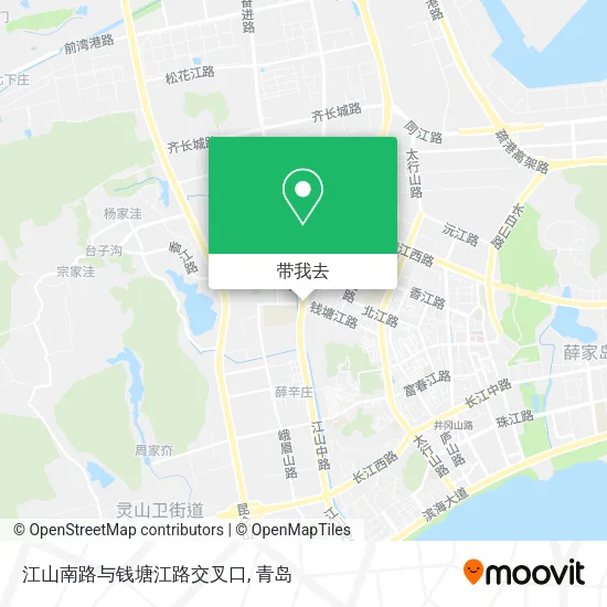 江山南路与钱塘江路交叉口地图