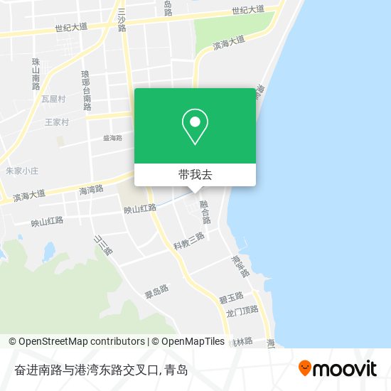 奋进南路与港湾东路交叉口地图