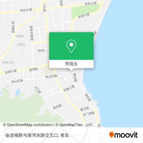 奋进南路与港湾东路交叉口地图