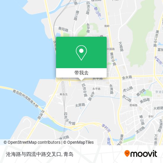 沧海路与四流中路交叉口地图