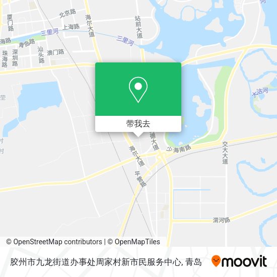 胶州市九龙街道办事处周家村新市民服务中心地图