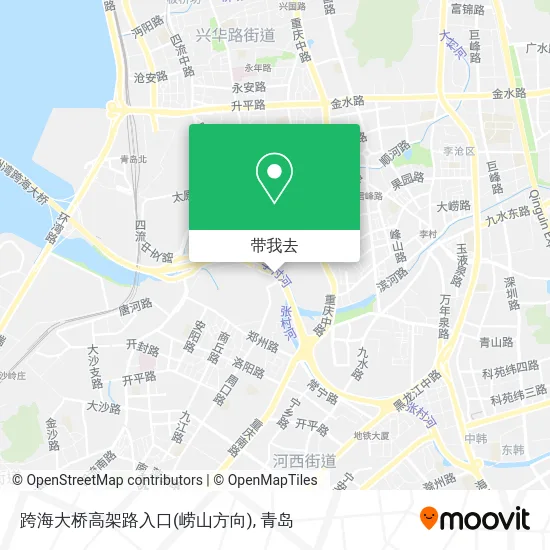 跨海大桥高架路入口(崂山方向)地图