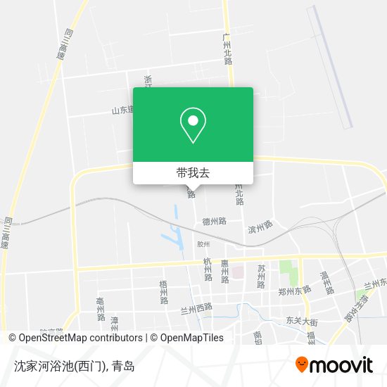 沈家河浴池(西门)地图