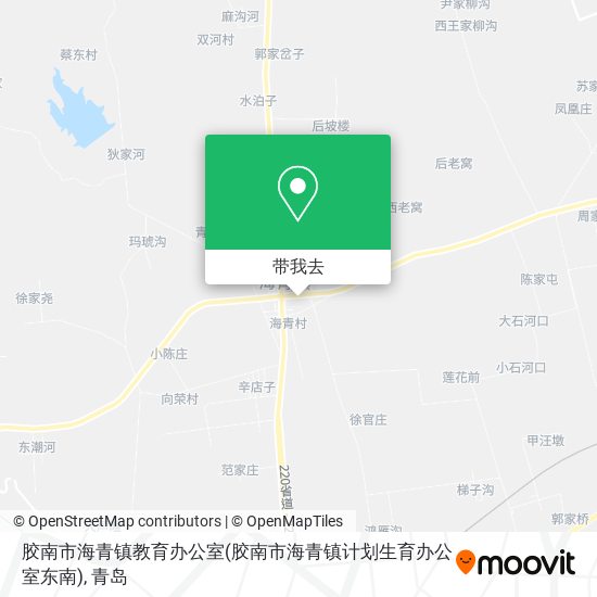 胶南市海青镇教育办公室(胶南市海青镇计划生育办公室东南)地图
