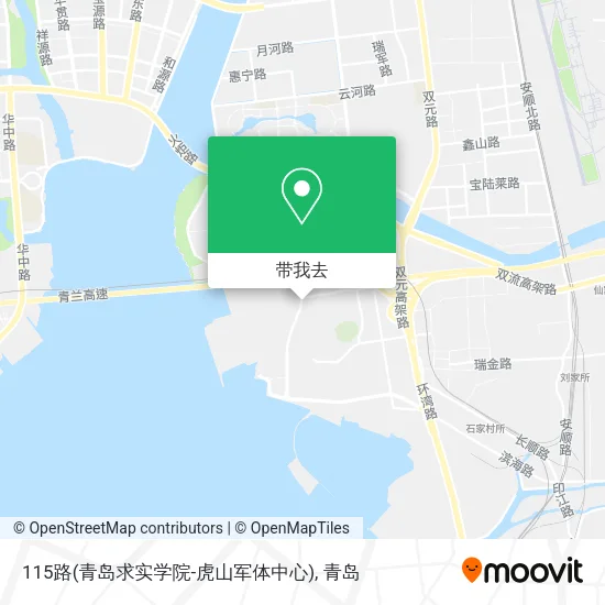 115路(青岛求实学院-虎山军体中心)地图
