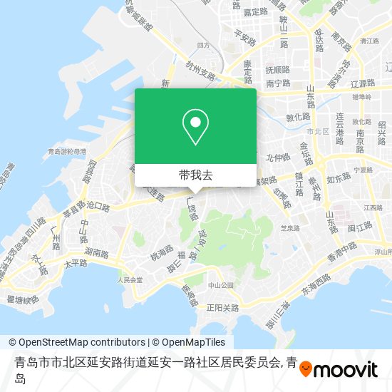 青岛市市北区延安路街道延安一路社区居民委员会地图
