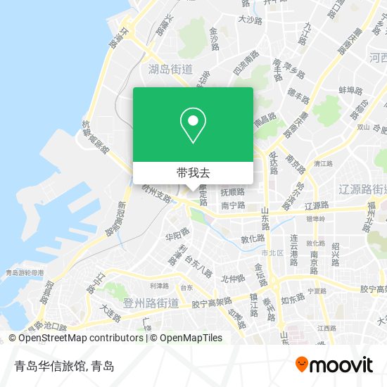青岛华信旅馆地图