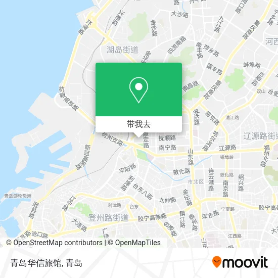 青岛华信旅馆地图