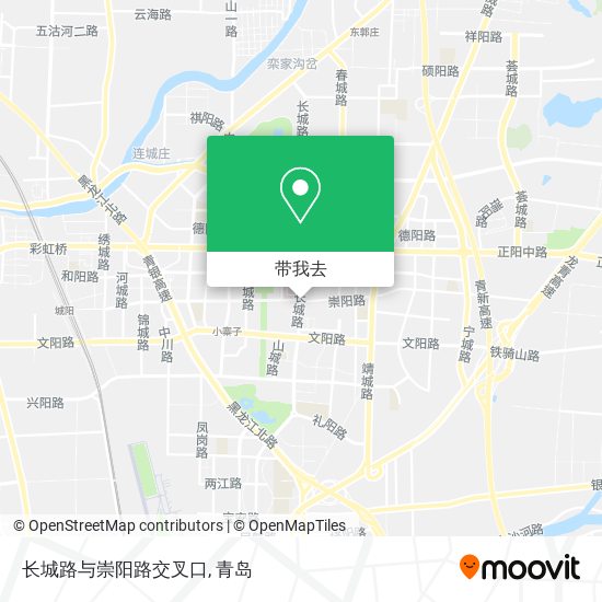 长城路与崇阳路交叉口地图