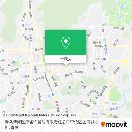 青岛博海医疗咨询管理有限责任公司李沧区山河城诊所地图