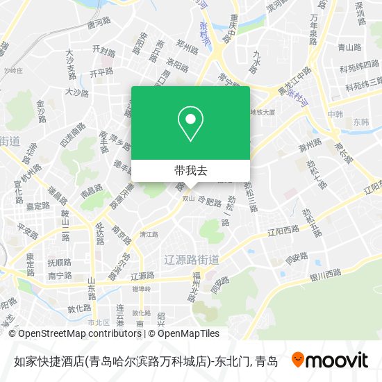 如家快捷酒店(青岛哈尔滨路万科城店)-东北门地图