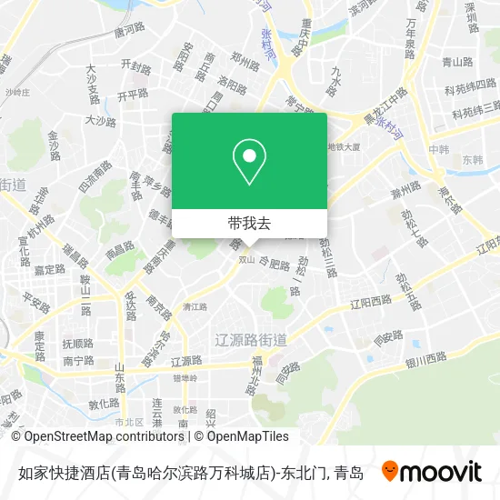 如家快捷酒店(青岛哈尔滨路万科城店)-东北门地图