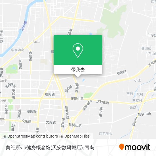 奥维斯vip健身概念馆(天安数码城店)地图