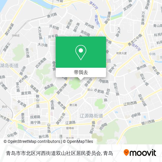 青岛市市北区河西街道双山社区居民委员会地图