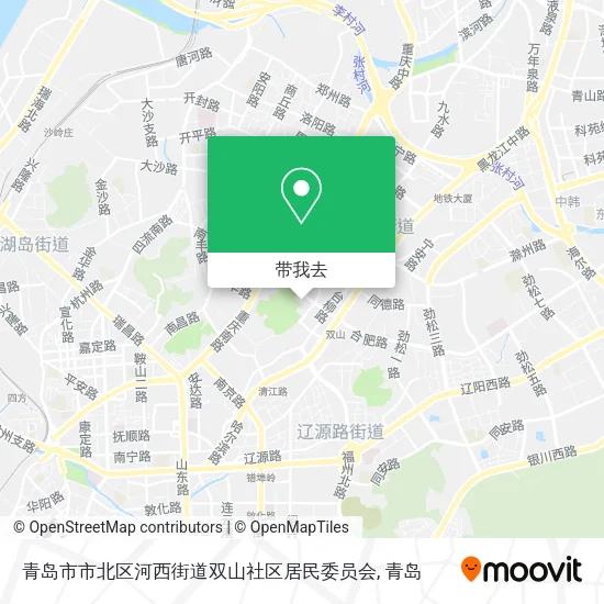 青岛市市北区河西街道双山社区居民委员会地图
