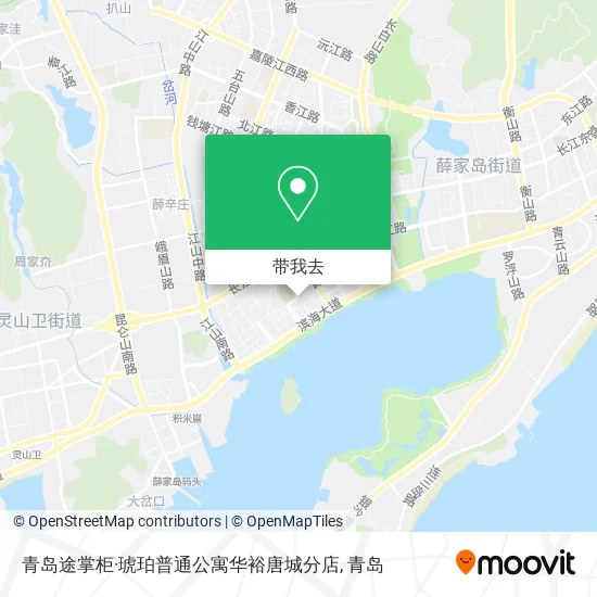 青岛途掌柜·琥珀普通公寓华裕唐城分店地图