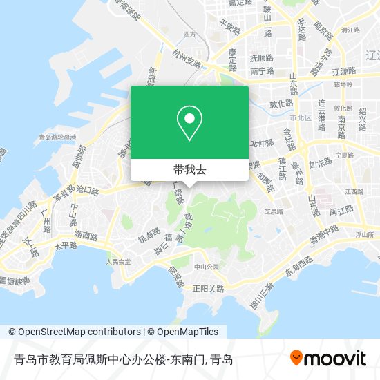 青岛市教育局佩斯中心办公楼-东南门地图
