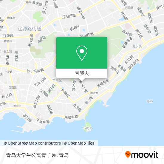 青岛大学生公寓青子园地图