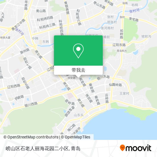 崂山区石老人丽海花园二小区地图