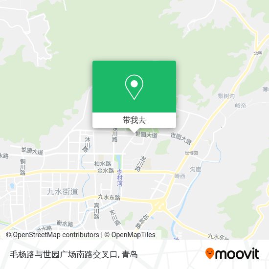 毛杨路与世园广场南路交叉口地图